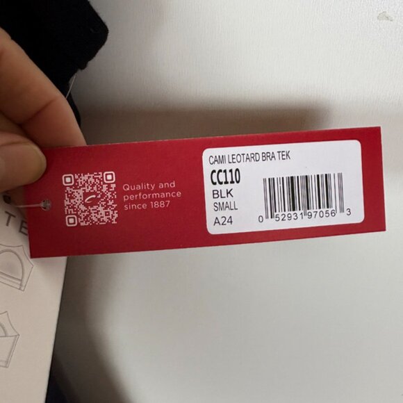 NWT Capezio Black One Piece Spaghetti Strap Cami Bratek Leotard Size Small - Picture 8 of 14